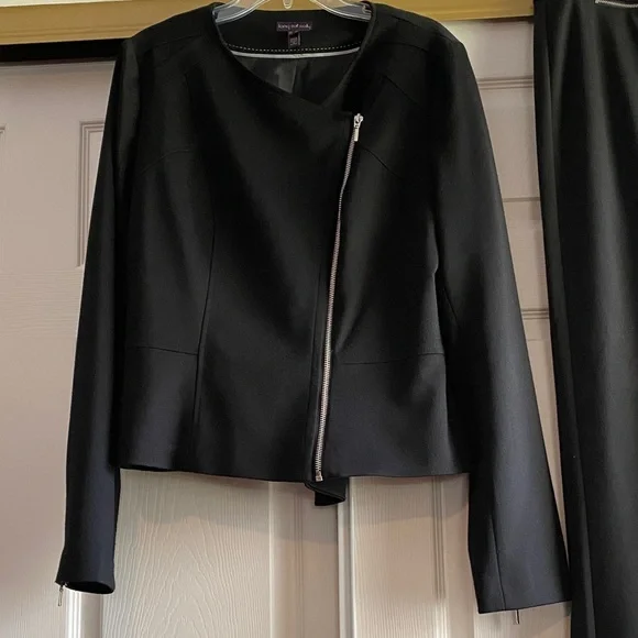 Long Tall Sally size 12 Black Women's Pantsuit with Zipper Detail - Picture 3 of 16